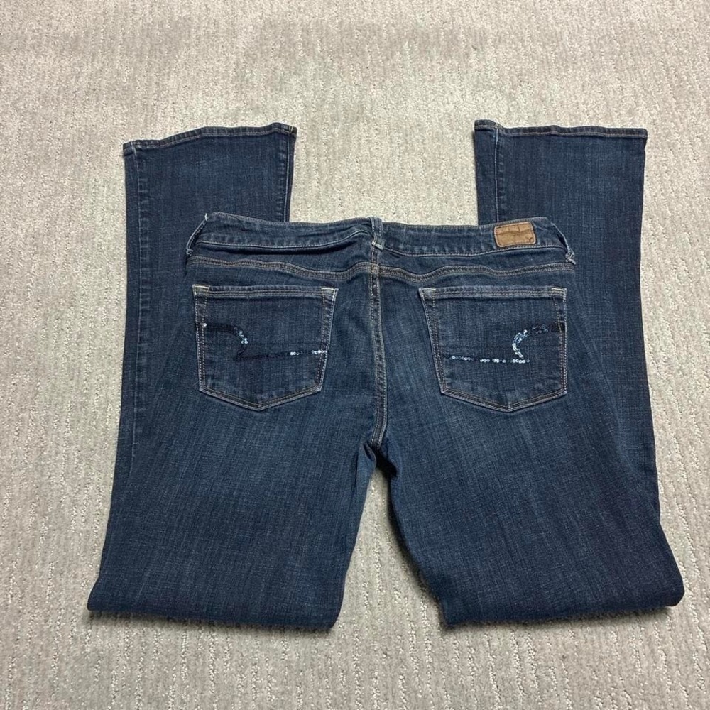 American Eagle Y2K Women's Dark wash low rise skinny slim bootcut jeans